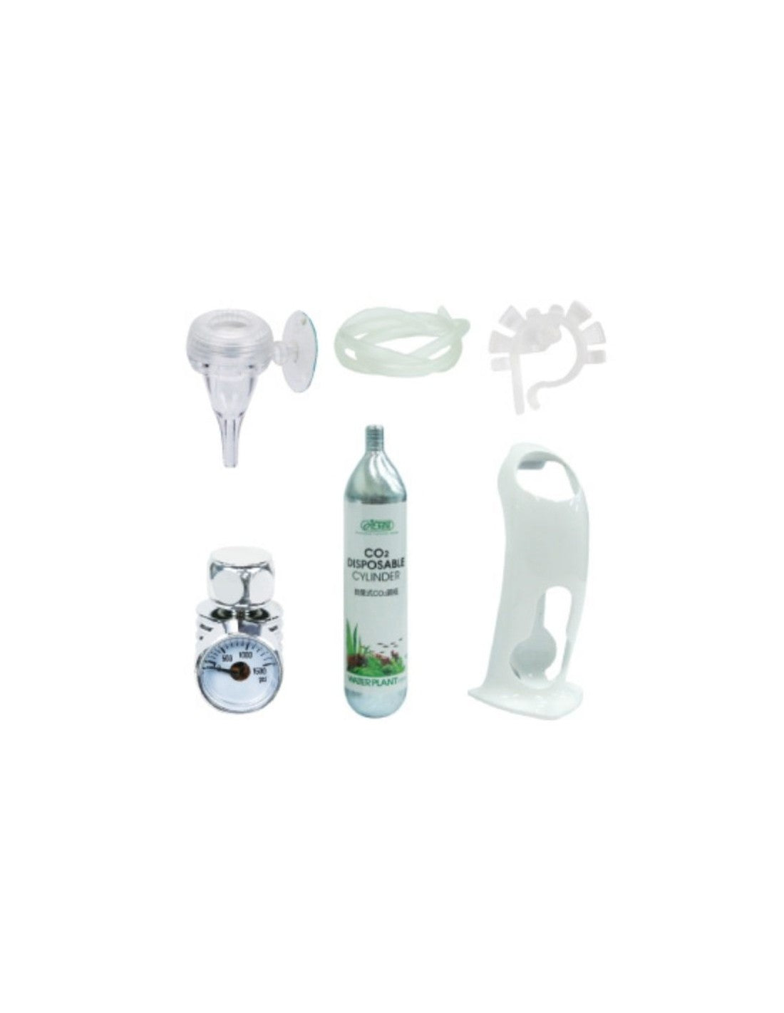 Ista CO2 45gr Cartridge Supply Set - impianto co2 per nano acquari completo di riduttore di pressione diffusore