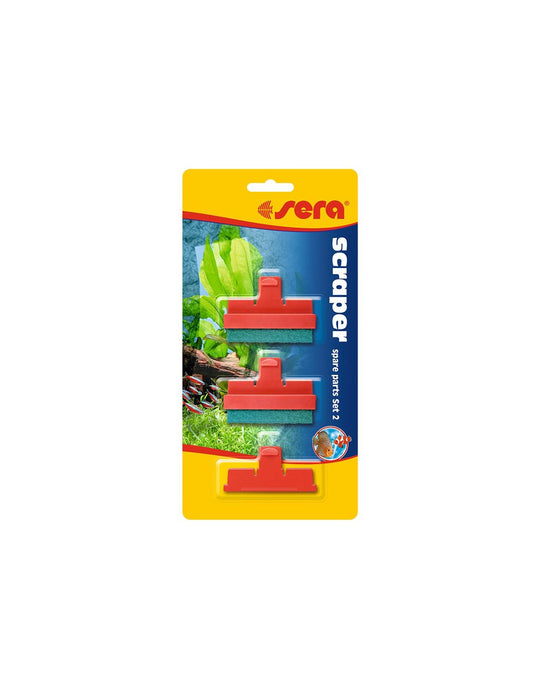 Sera Scraper Spare Part Set 2 - Ricambio Lamette in Plastica e Feltro