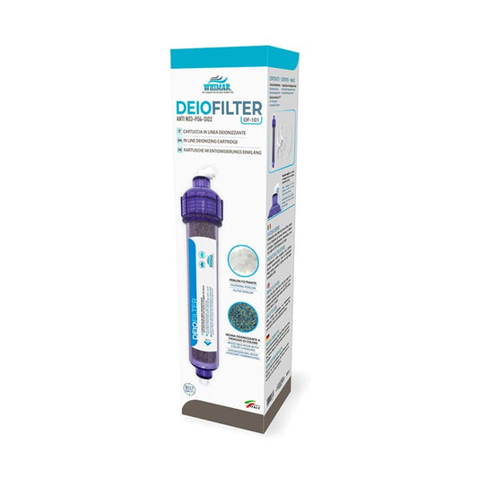 Whimar Deio Filter - kit deionizzante post-filtro trasparente con resina a viraggio di colore anti NO3-PO4-SiO2